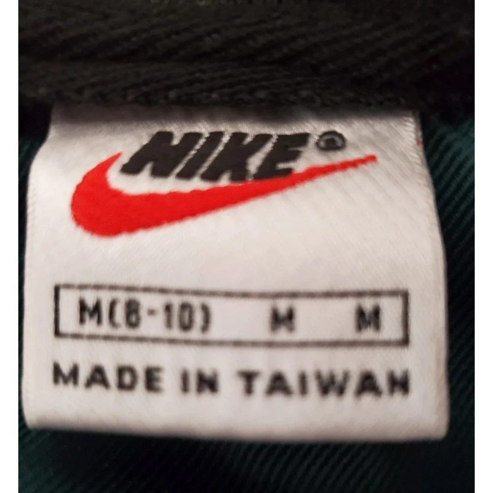 Vintage Nike Windbreaker Track Jacket Size M Full Zip Green Nike Logo 90s